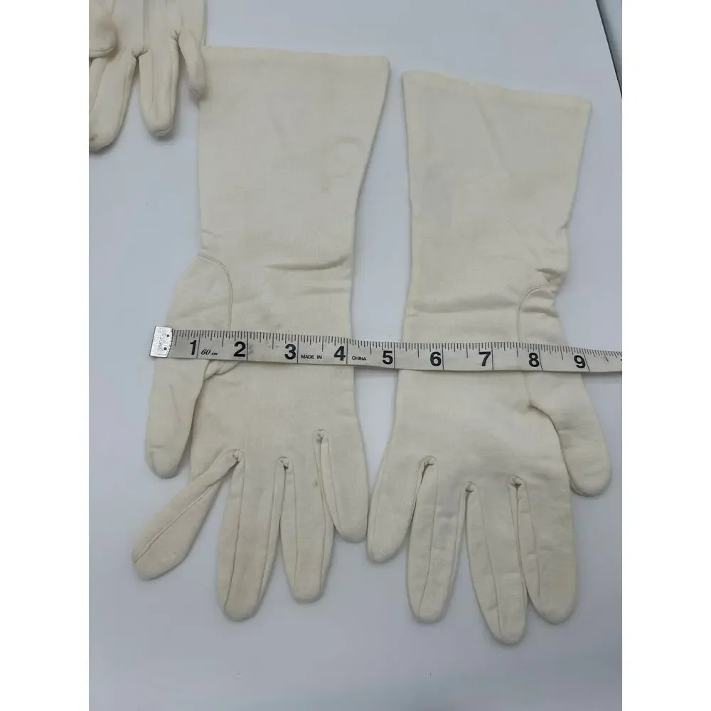 Vintage Cream White Gloves Lot of 4 Pairs Retro Costume Formal As Is